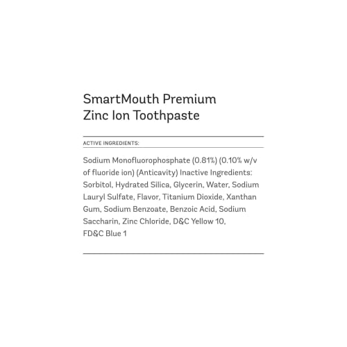 Smart Mouth Whitening Toothpaste with Fluoride Clean Mint 6 Oz (Pack of 2)