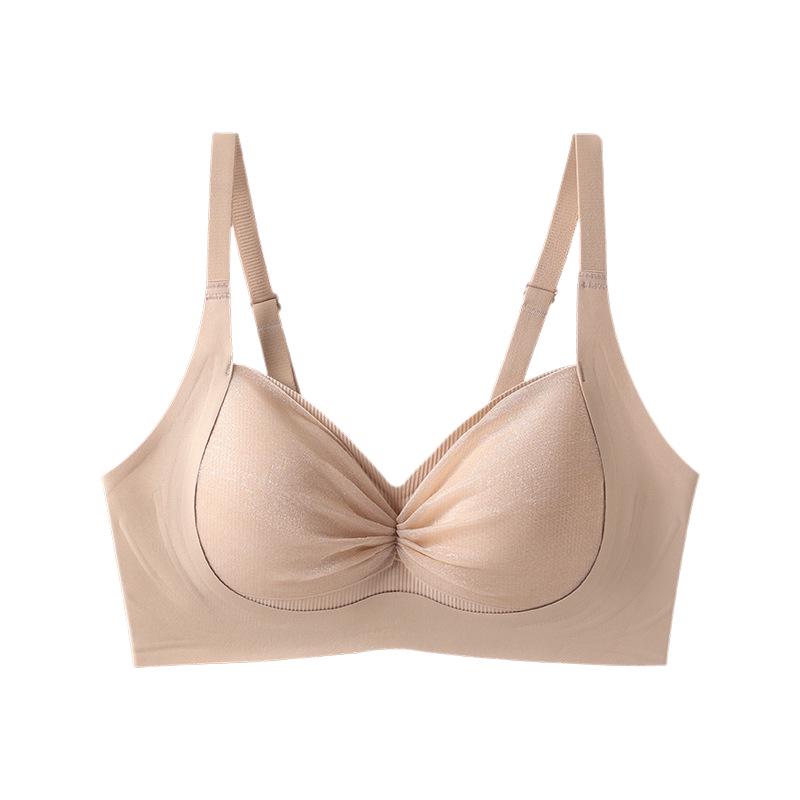 Sexy Lace Wireless Push-Up Bra for Small Bust – Skin Tone, Comfortable, Anti-Sagging Design