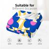 Yellow Vertical Stripe Flower Soft Flannel Blanket Breathable Warm Throw for Office Car Sofa Kids Room Birthday Xmas Gift