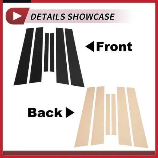 6pcs Door Pillar Window Trim for Nissan Sentra 07-12 Black