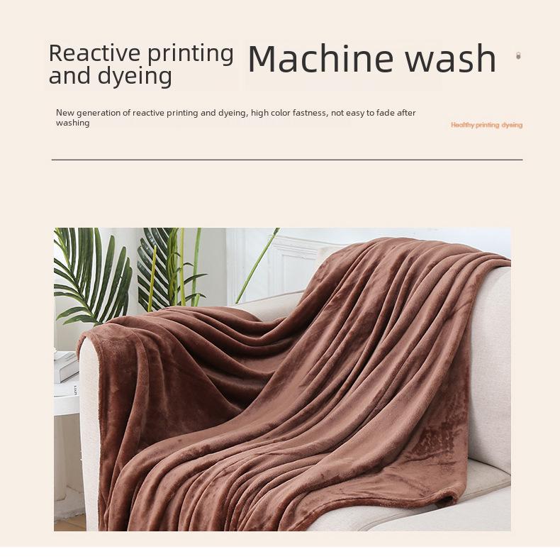 Couverture en flanelle polaire corail unie – Couverture climatisée et cadeau