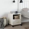 VidaXL Bedside Table White 36x39x43.5 Cm Steel, Cabinet, Bedroom Furniture, Phone Stand, Cabinet 846714