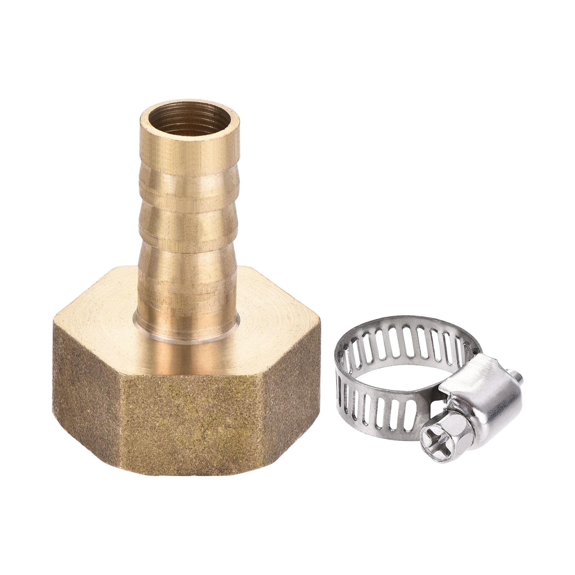 uxcell Barb Fitting Connector Air Gas Hose Brass Barb Hose Fitting Adapter 12mm Barb 40x29mm