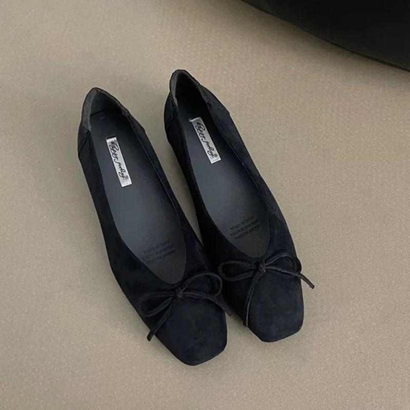 Fashion SUOJIALUN 2025 New Brand Women Flat Shoes Fashion Round Toe Shallow Slip On Boat Shoes Soft Flat Heel Outdoor Dress Single Shoes