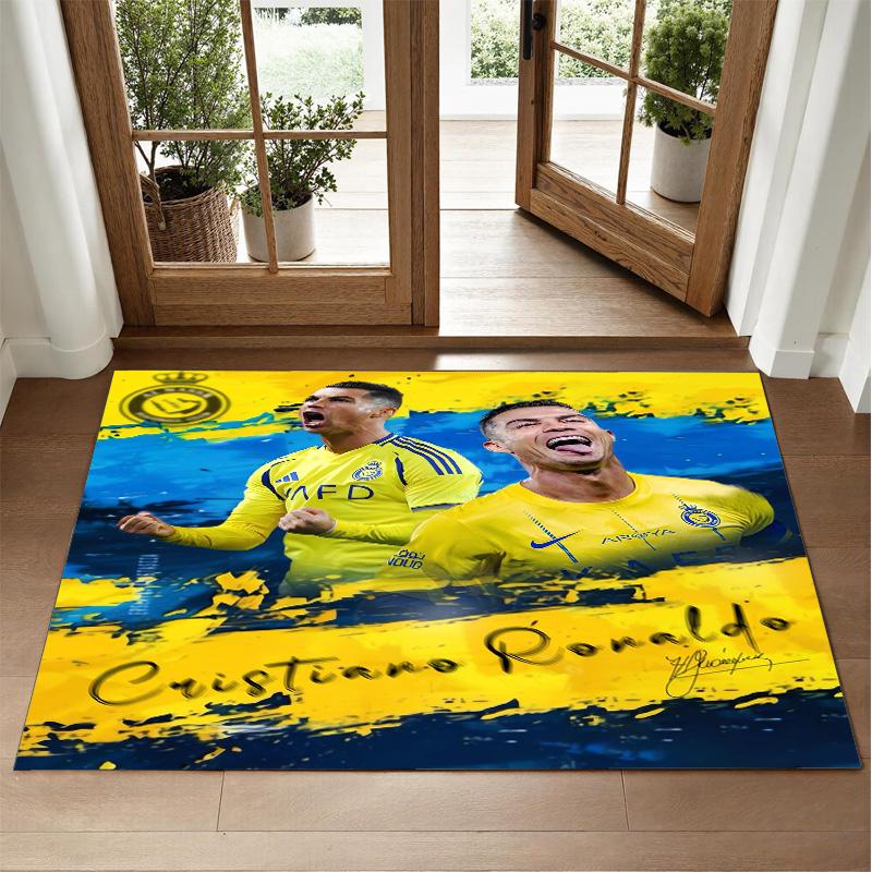Cristiano Ronaldo Design Kristall Samt Teppich Weiche Dekorative Matte für Schlafzimmer Eingang