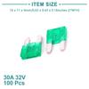 ACROPIX 100pcs Fuse Car Truck SUV 30A Green