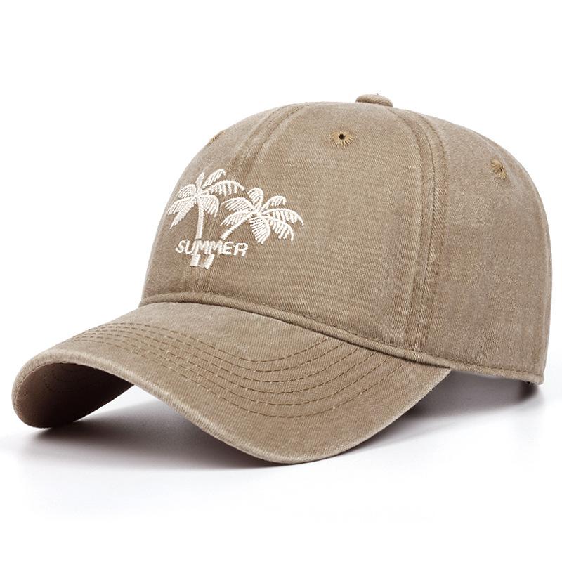 

Doitbest Unisex Washed Cotton Cap Coconut Tree Embroidery Vintage Baseball Cap Men Women Casual Outdoor Dad Hats Adults 5660 cm