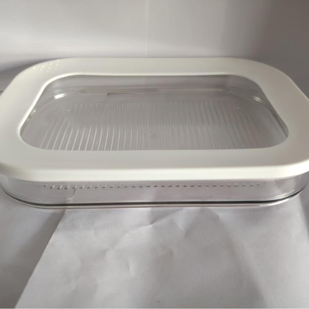 

Transparent Refrigerator and Freezer Storage Box for Meat and Bacon 1-layer with lid прозорий