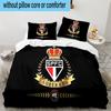 3PCS Sao Paulo Fc Crest Printed Bedding Set, Includes A Duvet Cover and Two Pillowcases for Bedroom, Suitable for All Seasons
