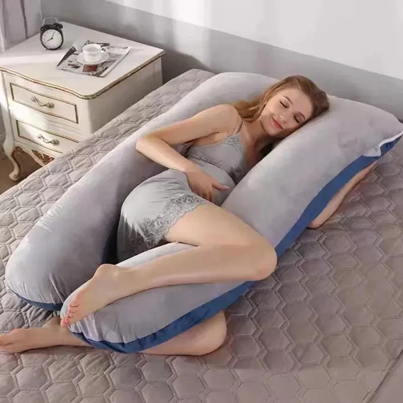 New Multifunctional Pregnant Women's Pillow Side Lying Pillow Detachable and Washable U-shaped Napping Pillow Cushion