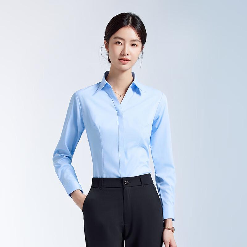 Women's V-Neck Bamboo Fiber Business Shirt