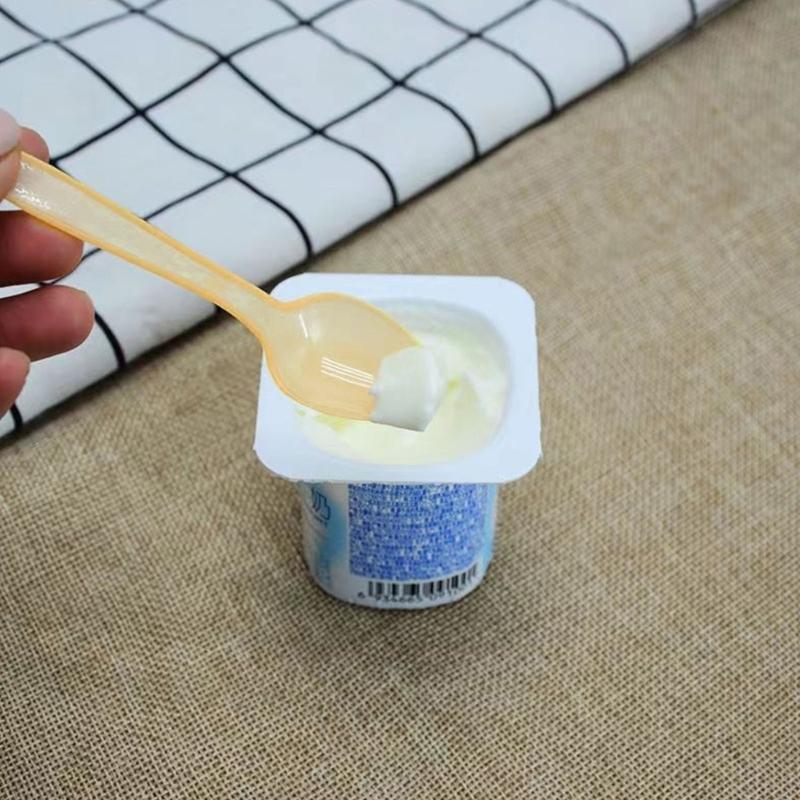 Pack Of 100 Clear Plastic Teaspoons Microwave Safe Round Head Ice Cream Spoon Tableware for Parties Camping and Event