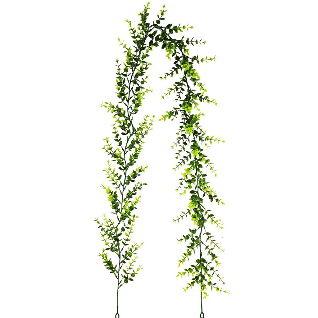 1/2PCS Faux Eucalyptus Garland, Artificial Vines Fake Hanging Eucalyptus Leaves Greenery Garland for Party Indoor Outdoor Decor