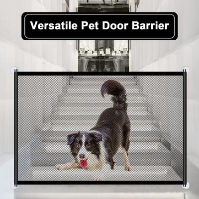 Mesh Dog Gate Portable Indoor Safety Mesh Gates for Kids Toddlers Pets No Drilling Baby Puppy Fence Guard for Doorways Walls Stairwells
