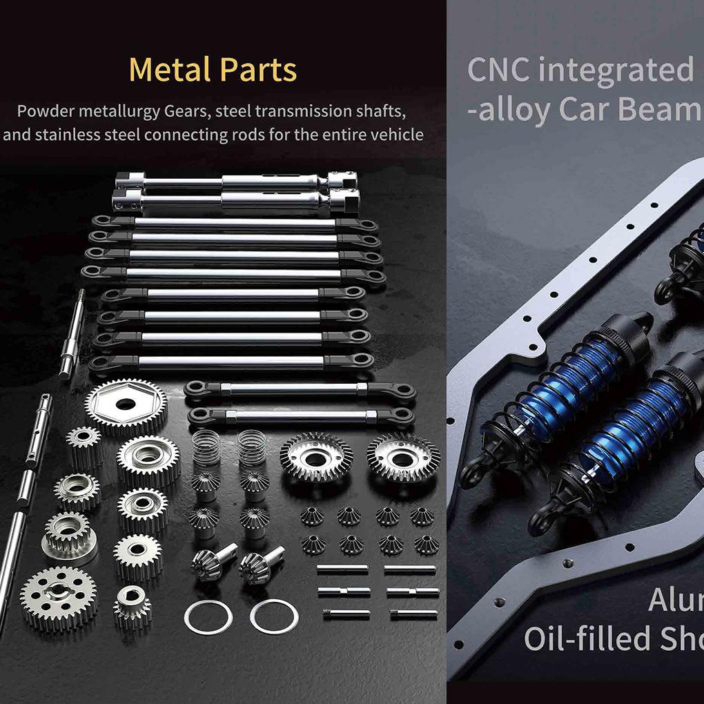 1/8 MJX H8H H8H+ V2 Offroad RC Auto Brushless Kletterfahrzeug 8CH Simulation mit Licht Differenzialsperre APP Programmierung RC Auto