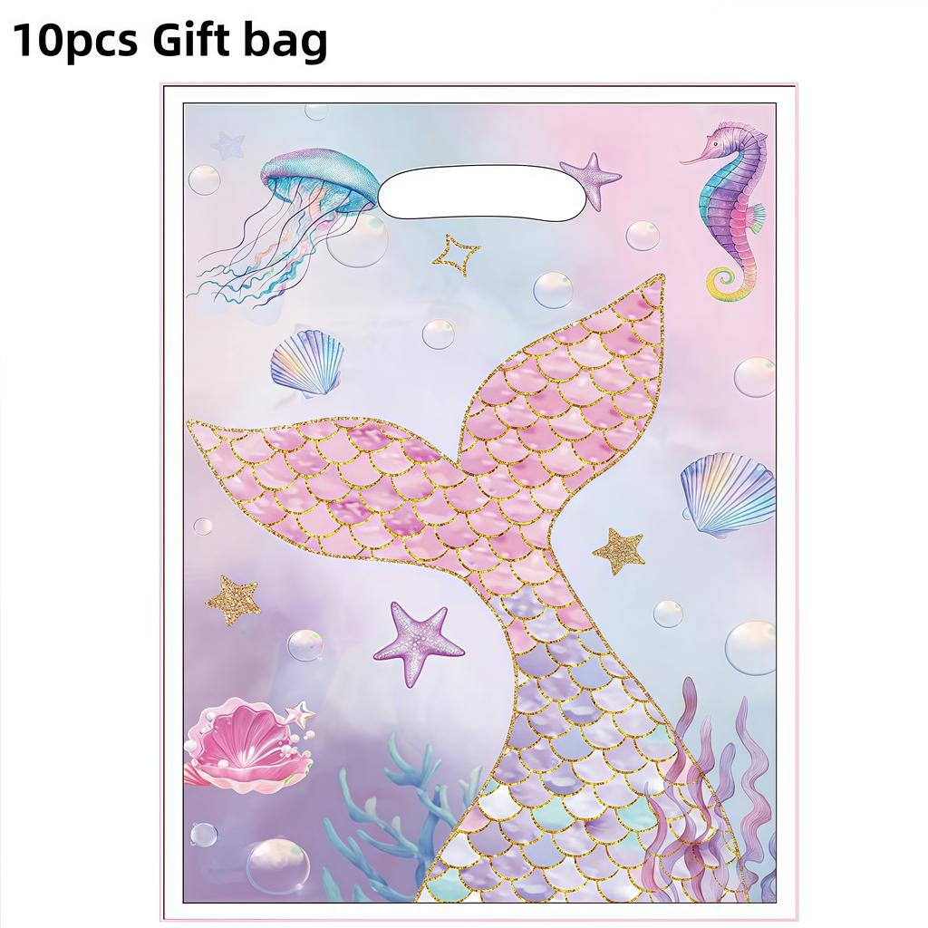 Mermaid Birthday Party Decorations Tableware Plate Cup Napkin Balloon Hanging Banner Party Decor Girl Favor Baby Shower Supplies