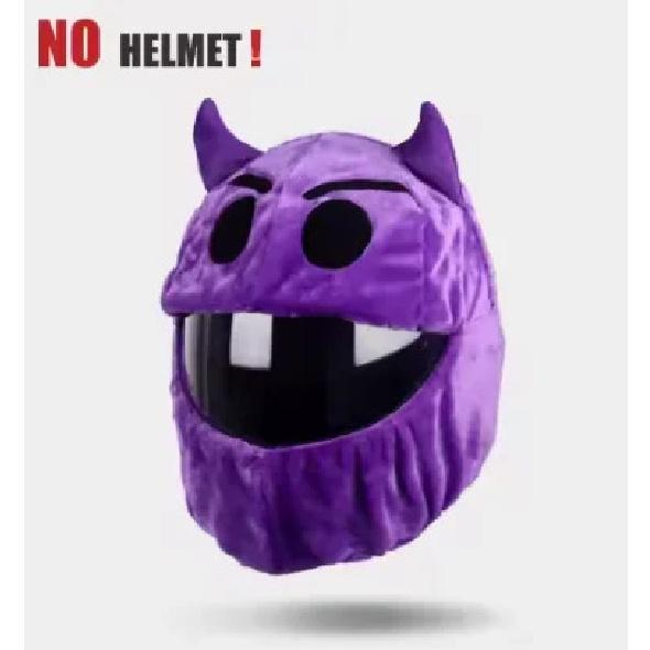 Cartoon Plush Animal Motorcycle Full Helmet Cover Funny Fabric Protection Soft Motorcycle Accessories