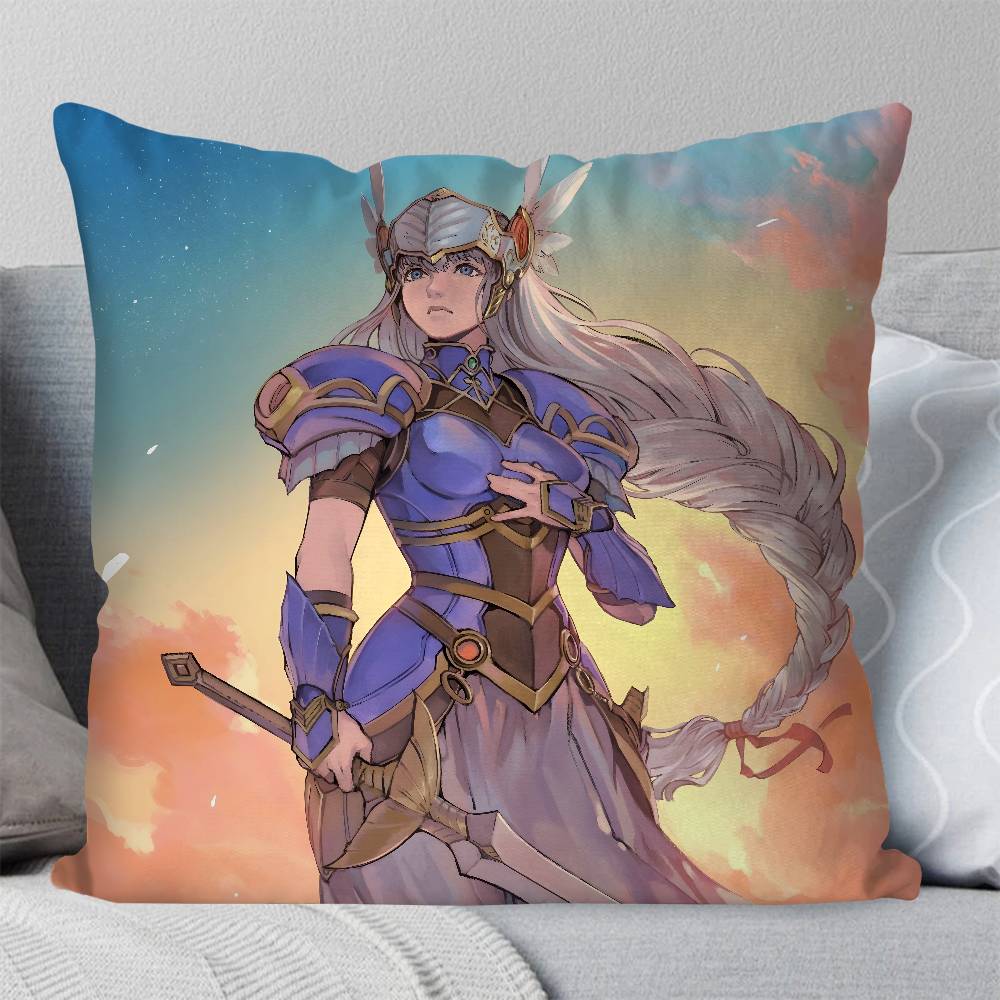 Lenneth Game VValkyrie Anatomy Pillow Case Fashion Square Pillowcase Bedroom Sofa Room Ins Decoration Leisure