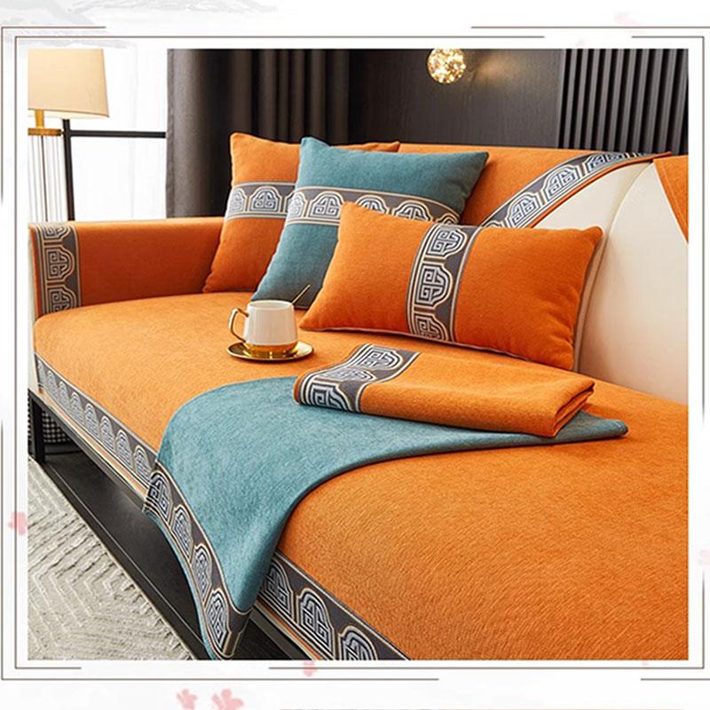

Шенилловый чехол на диван для всех сезонов, украшение гостиной, нескользящий чехол на сиденье дивана, накидка на диван, пылезащитное, прочное диванное полотенце 70x70cm