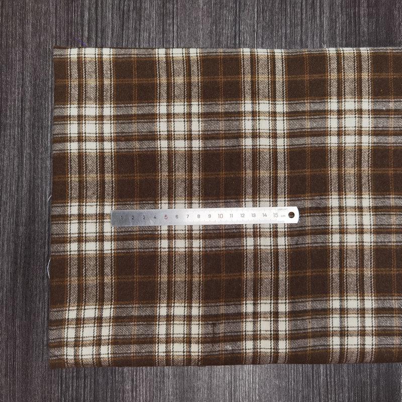 Children's Twill Plaid Flannel Shirt Fabric - Yarn Dyed, Brushed Cotton
