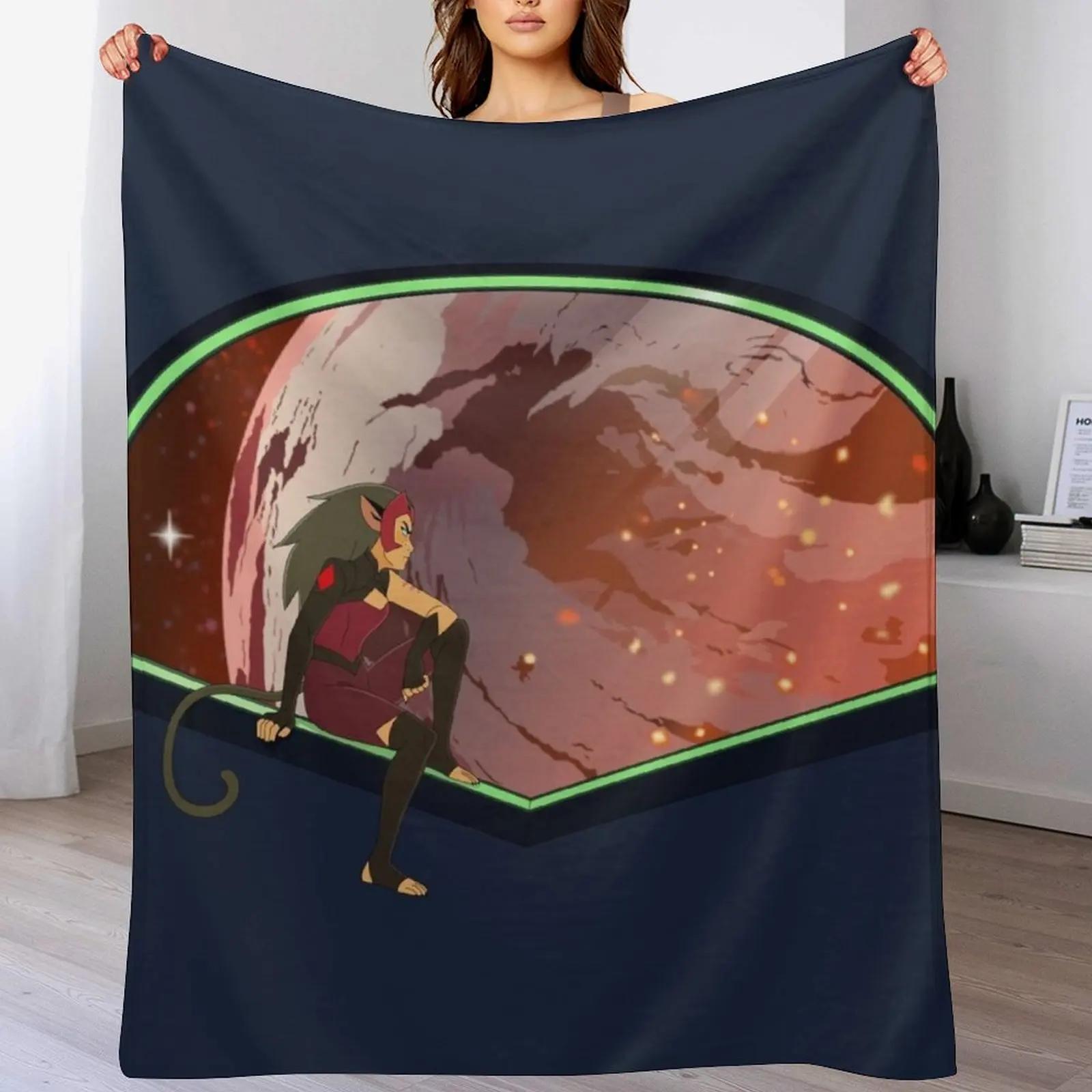 Catra in Space Throw Blanket Cozy Microfiber Throw Blanket for Home Bedroom 102x76cm(40x30in)