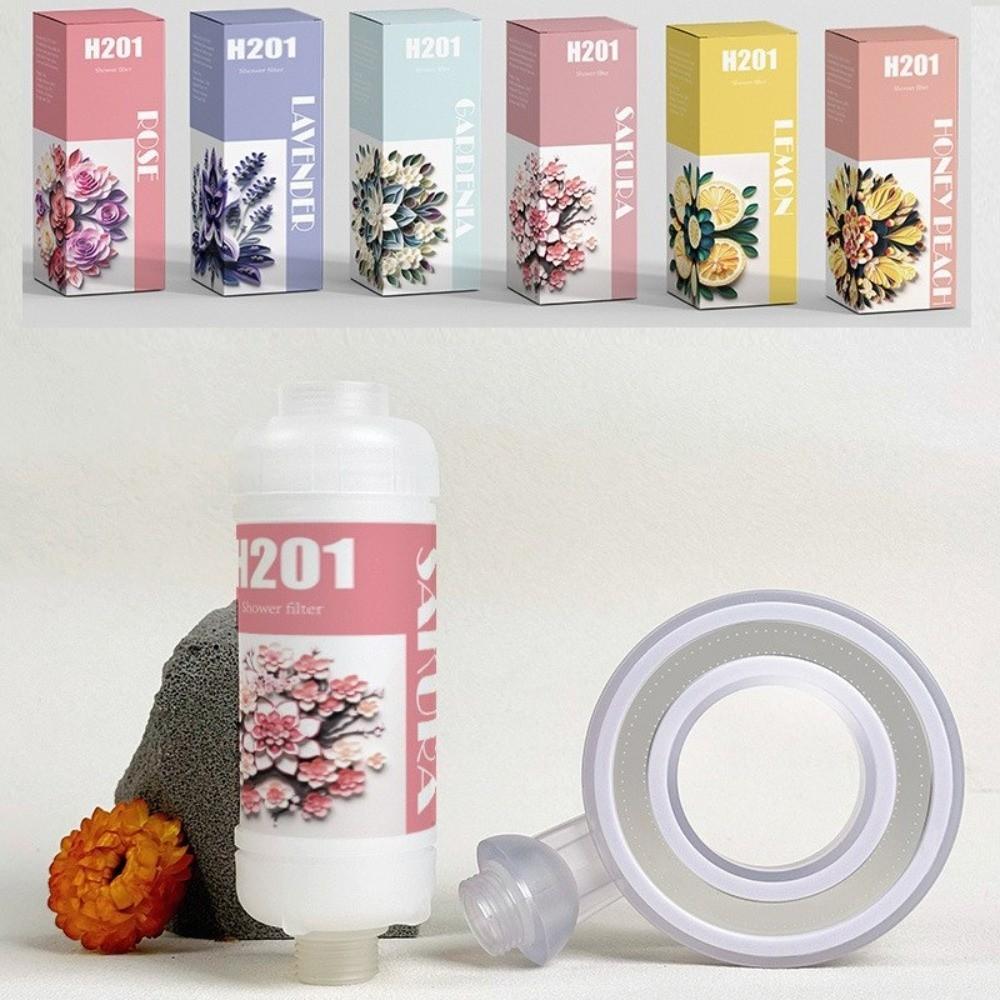 Rose Shower Head Water Filter Dechlorination Mixed with Vitamin C Shower Scented Anti-scaling Filter Impurities Shower Purifier