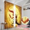 2 Stück, 2D-Flachdruck Vorhänge Rollos Halloween Geist (20) Polyester (ohne Stange) Heimdeko für Schlafzimmer, Wohnzimmer,