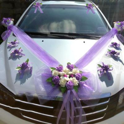 Umělé květiny PE Růže Svatební auto Květina Přední Tým Dekorace Korejská Svatební Auto Dekorace Sada Sub-car Dekorace Květina