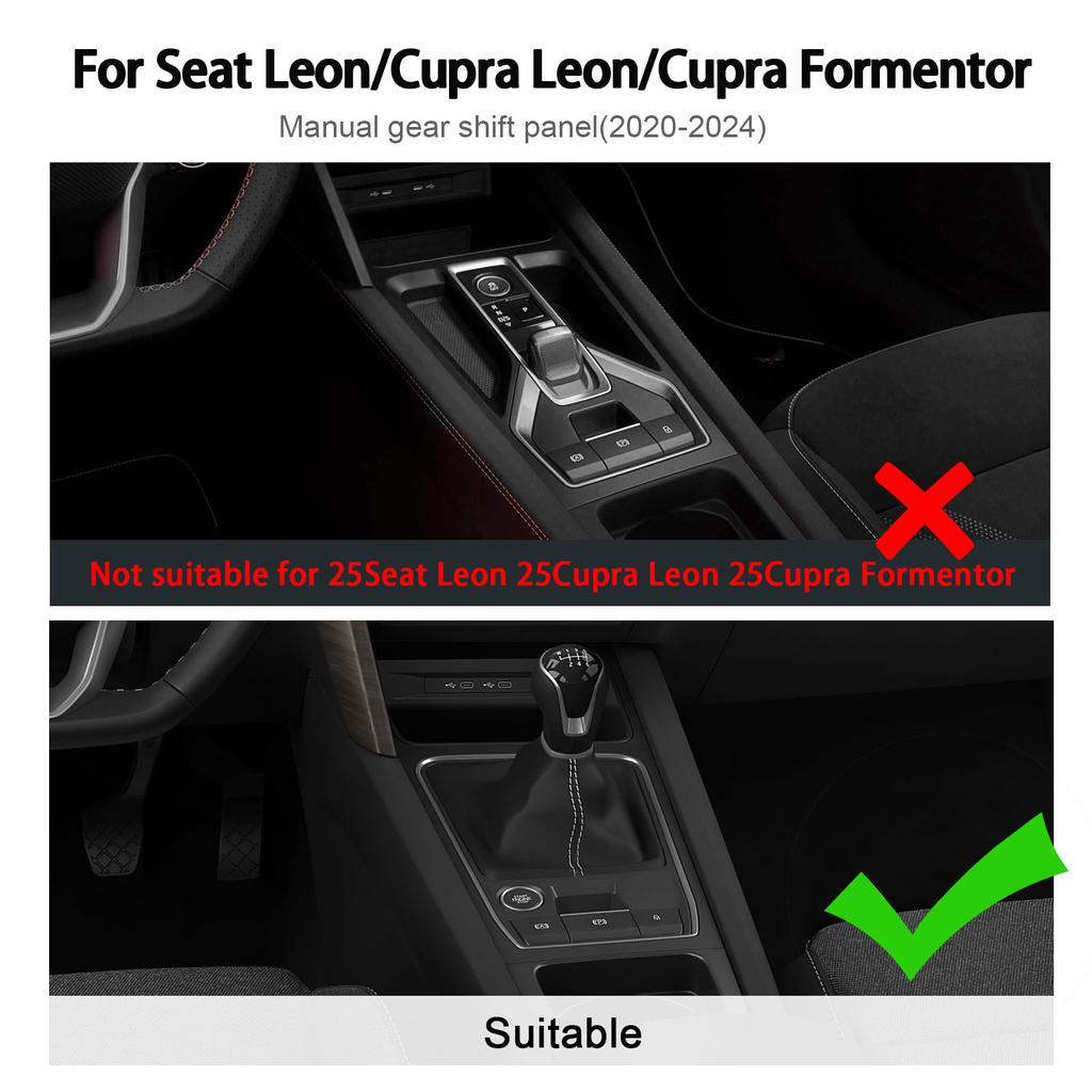 Soft Carbon Fiber Sticker For Seat Leon MK4 Cupra Leon Cupra Formentor 2020-2025 2025 2025 Manual Transmission Car Gear Shift
