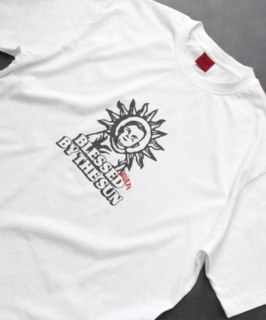 Keuligeon Blessed By The Sun 20S Semi-Oversized Short-Sleeve T-Shirt White