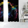 2Pcs- Cyberpunk Gamer Printed Curtains, Pole Bag Curtains 42*84, Bedroom And Living Room, Home Decoration, Room Decoration