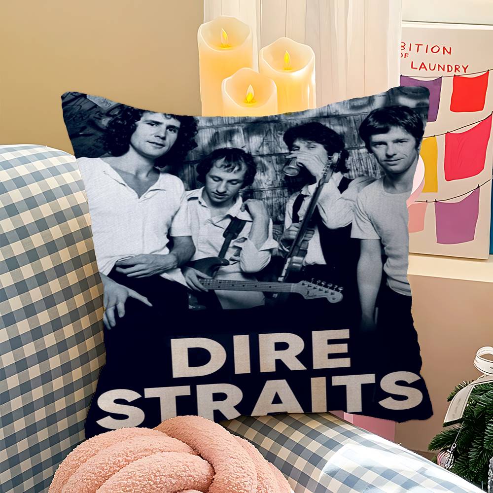 D-Dire S-Straits Pillow Anime Pillow Sofa Bed Head Pillow Cover Cushion Cover 45x45 cm Fashion 12x12Inch