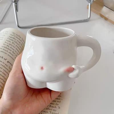Pinch Belly Mugs Coffee Cups Kawaii Ceramic Cute Coffee Cup Milk Tea Water Cups Creative Mug Gift Porcelain Drinking Coffee Mugs
