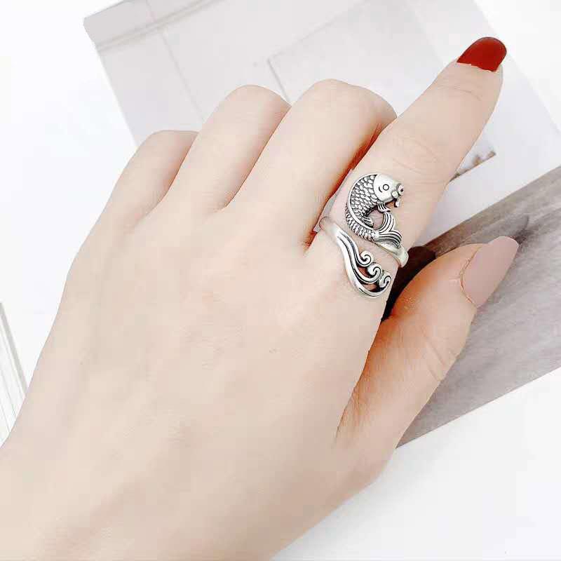 Simple Retro Three-dimensional Peacock Ring Female Ring