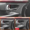 4PCS For Lexus LX 2008-2015 Carbon Fiber Automotive Door Inner Pull Handle Panel Ring Bowl Frame Decoration Interior Stickers