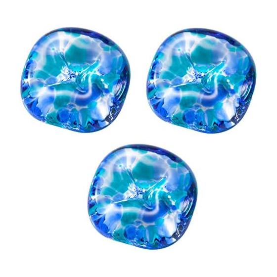 ADERIA Tsugaru Vidro Chopstick Rests, Blueberry, 3.5x1.5cm, Set of 3, Made in Japan, F79803