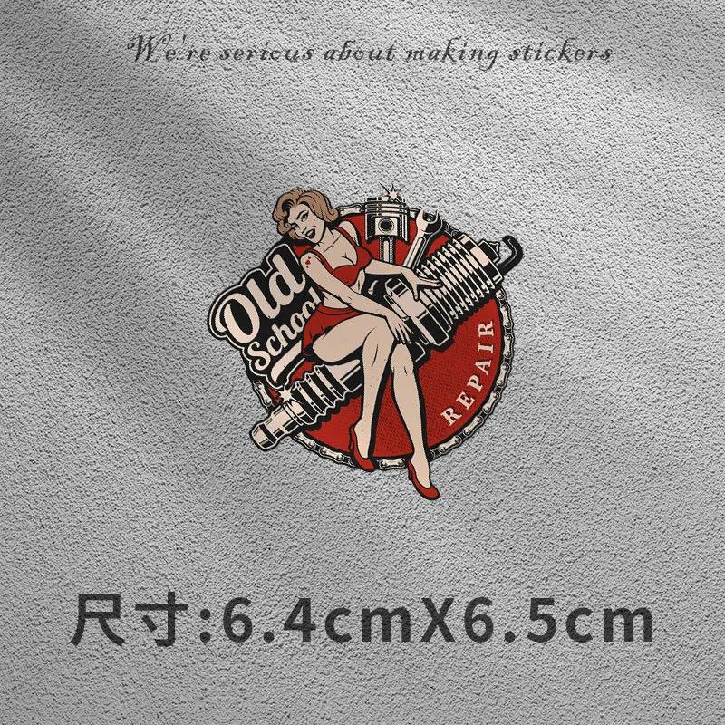 Retro fashion Retro Fuel Tank Stickers Motorcycle Electric Car Body Stickers Motorcycle Helmet Personalized Creative Stickers