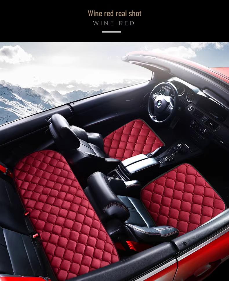 Winter Heated Wool Car Seat Cushion for Drivers