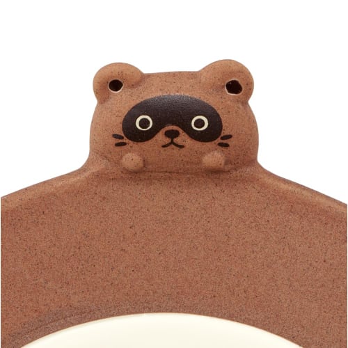 Skater Die Cut Medium Plate 18cm Ceramic Dish Plate Tableware Ceramic Cute TANUKI Tanuki Animal Pattern Ceramic Cute Cute CHPL18D-A