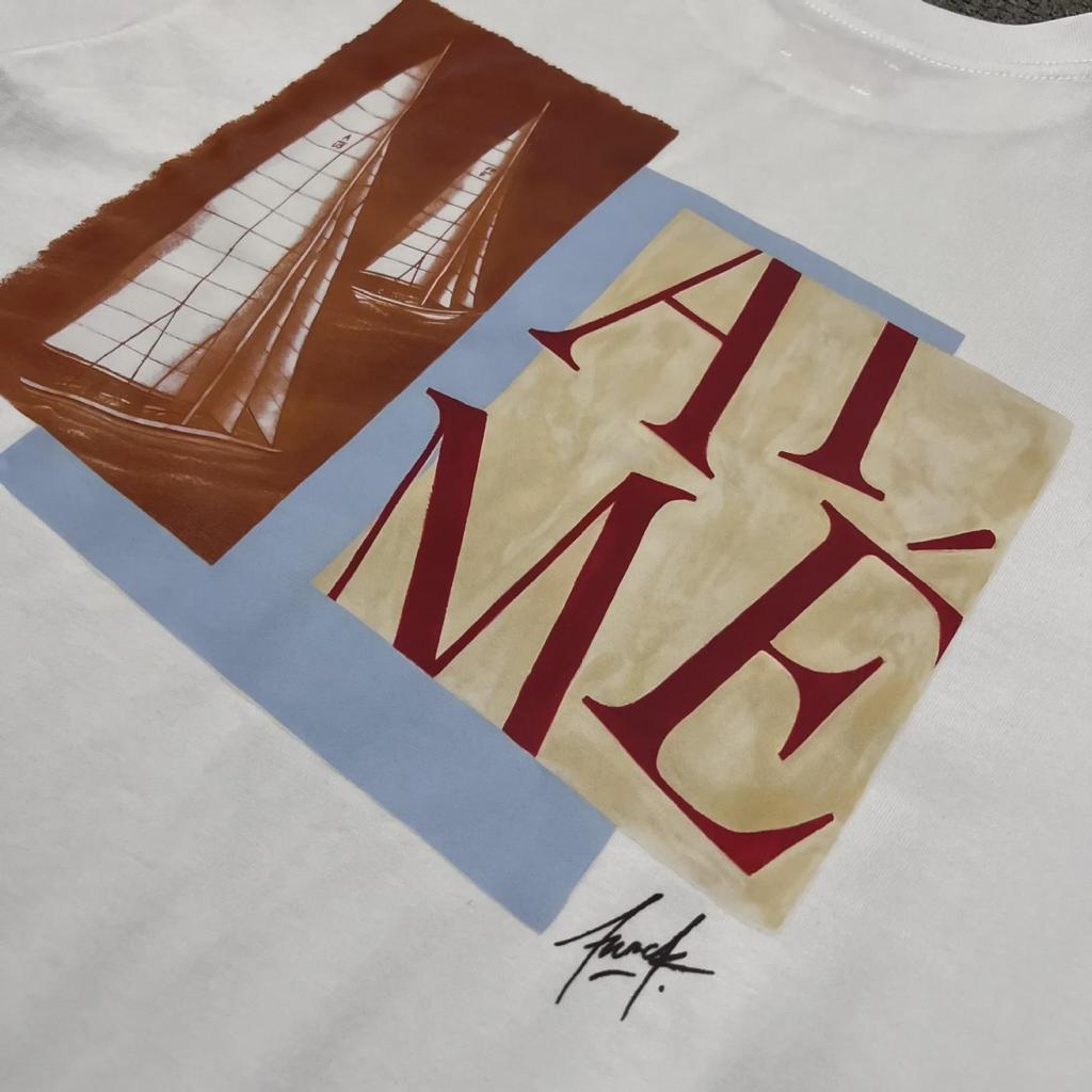 ALD Hip Hop High Street Vzorované Tričko s Kulatým Výstřihem - Unisex Krátký Rukáv na Léto