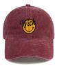 Wig Smile Stonewashed Ball Cap - Burgundy