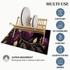 1Pcs Rubber Drying Mat With Peony For Coffee Shop Restaurant Kitchen Carpet Tableware Durable Diatom Mud Table Mat Pet Mat