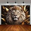 1Pcs Party Majestic Lion with Decoration Background Winter Backdrop Decorations For Photo Studio Photo Booth Christams Party