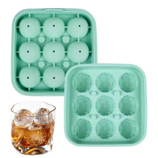 Soccer Ball Ice Cube Tray, World Mug Shape Silicone Mold for Freezer & Oven, Easy Release Non-Stick BPA-Free Chocolate Jelly Candy Mold