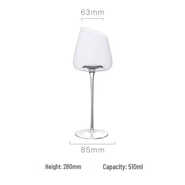 Nordic Red Wine Glass, Concave Bottom Lead-Free Crystal Burgundy Decanter