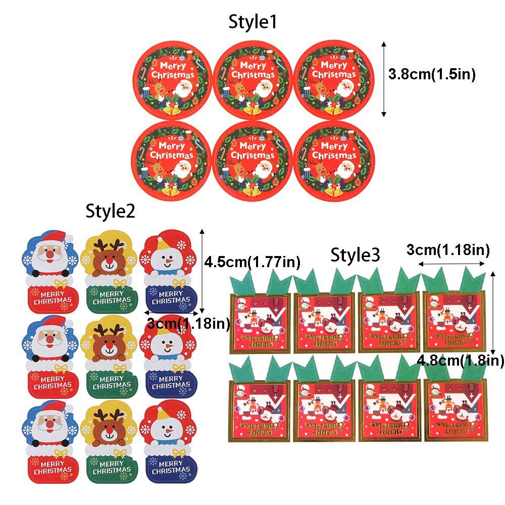 Decoration Package Label Biscuit Santa Claus Gift Paper Sticker Seal Labels Christmas Stickers