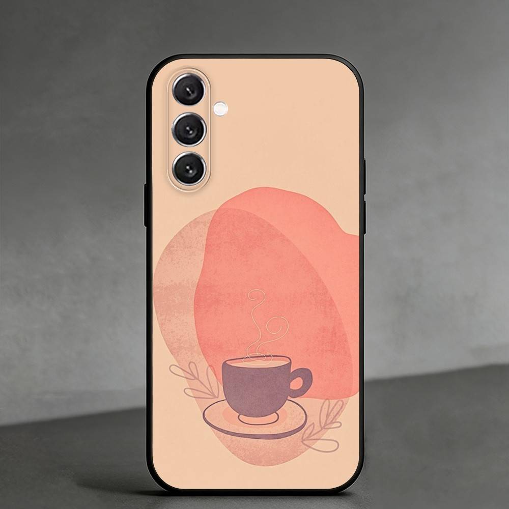 C-coffee Phone Case For Samsung Galaxy A91,80,73,72 ,71,53,52,32 ,31,22,21s,20,Soft Black Case