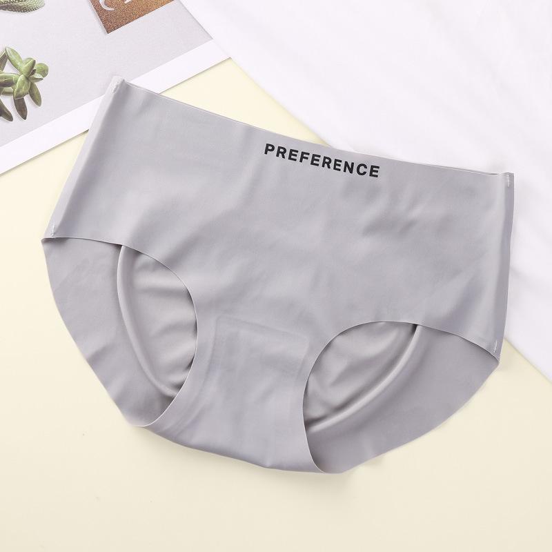

Женское бесшовное нижнее белье из ледяного шелка и хлопка средней посадки - Персиковые бедра, телесный, спортивный стиль L (100-120 jin) серый