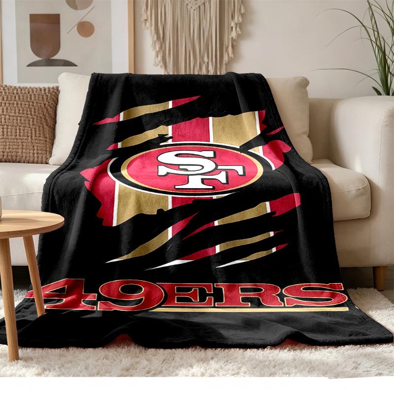 San Francisco 49ers Soft and comfortable flannel Suitable for sofas living rooms outdoor camping travel and also makes a great anniversary gif