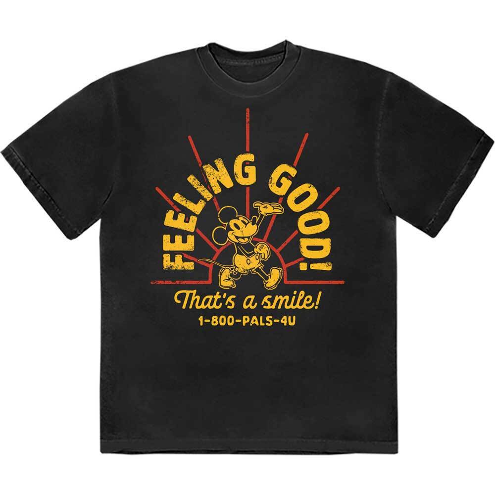 Disney Mickey Mouse Feeling Good T-Shirt Black New L